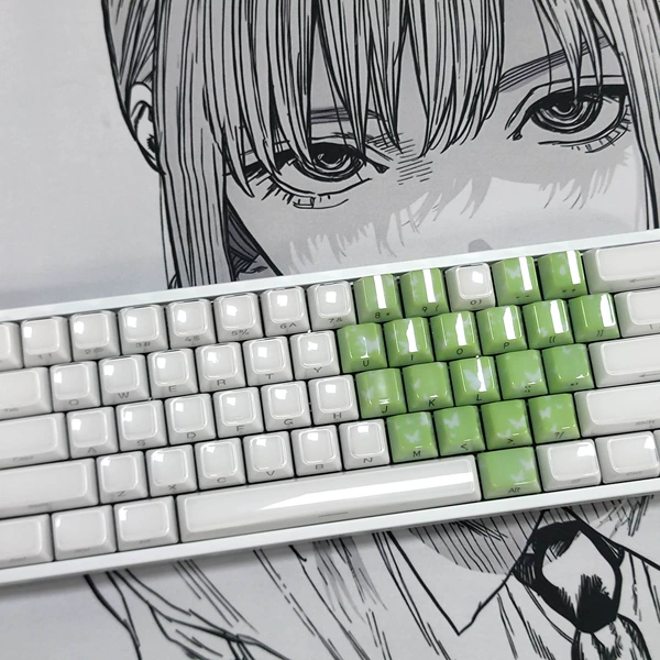 Butterfly love keycap-green
