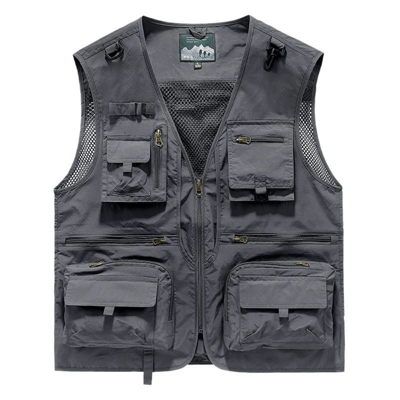 Весенний и осенний новый сетчатый быстросохненный жилет мужской повседневный