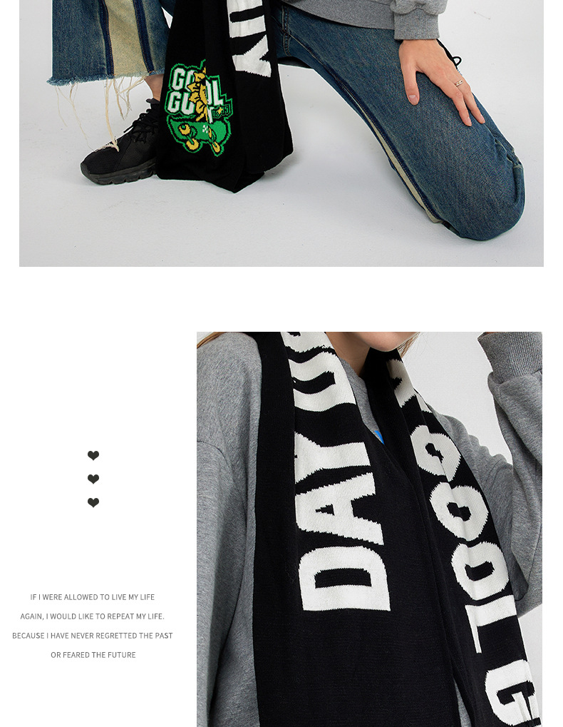 INS Personalisierter Fan-Schal für Herren und Damen Herbst und Winter Neuer gestrickter Buchstaben-Jacquard-Imitat-Kaschmir-Langer Schal_voghion.com