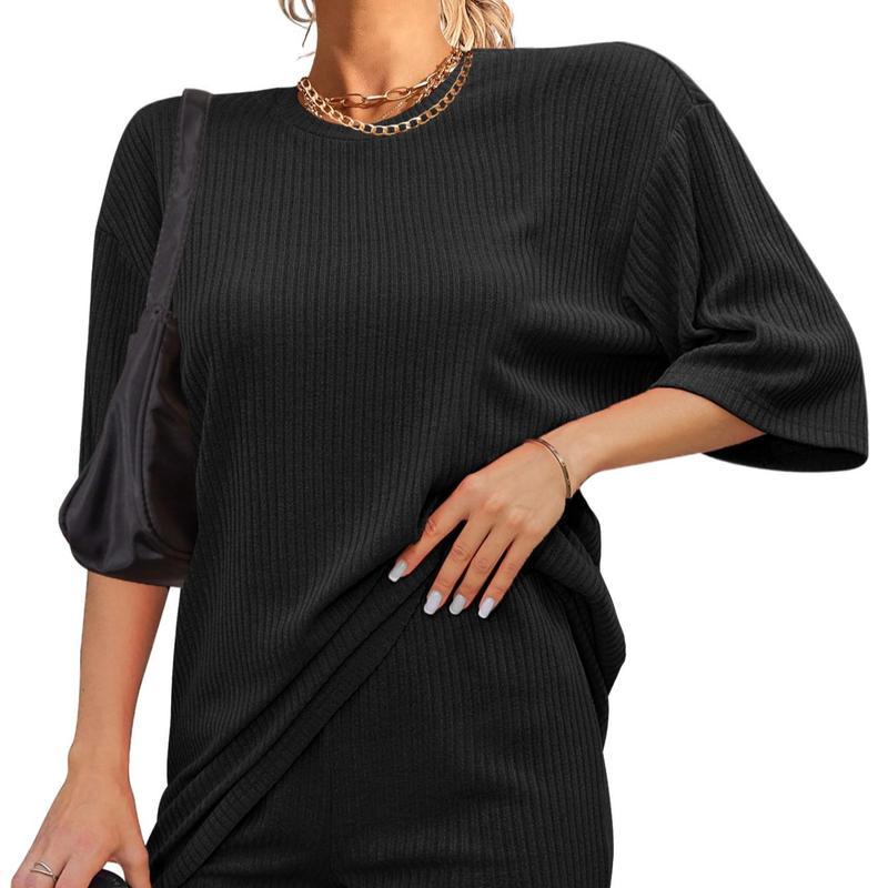 Summer outfit Set Breathable Ribbed woman’s set Stretchy