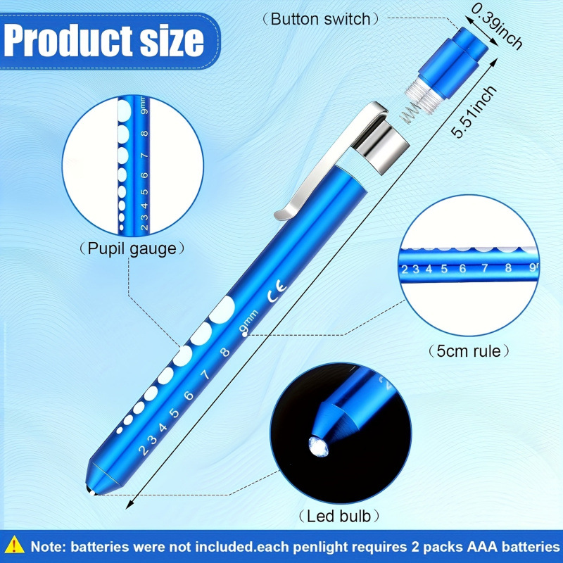 2 Pack Pen Lights para enfermeras Penlights médicas