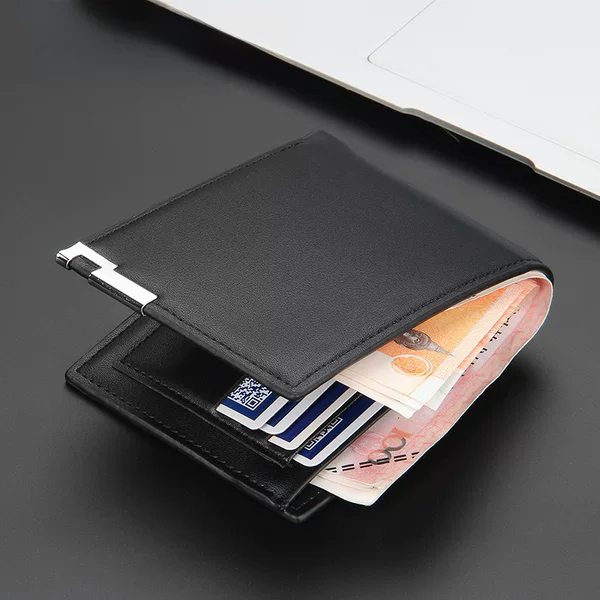 baellerry Men's Short Wallet Korean Style Iron Edge Youth Men's Horizontal Multi-Card Holder Wallet Fashionable Card Bag