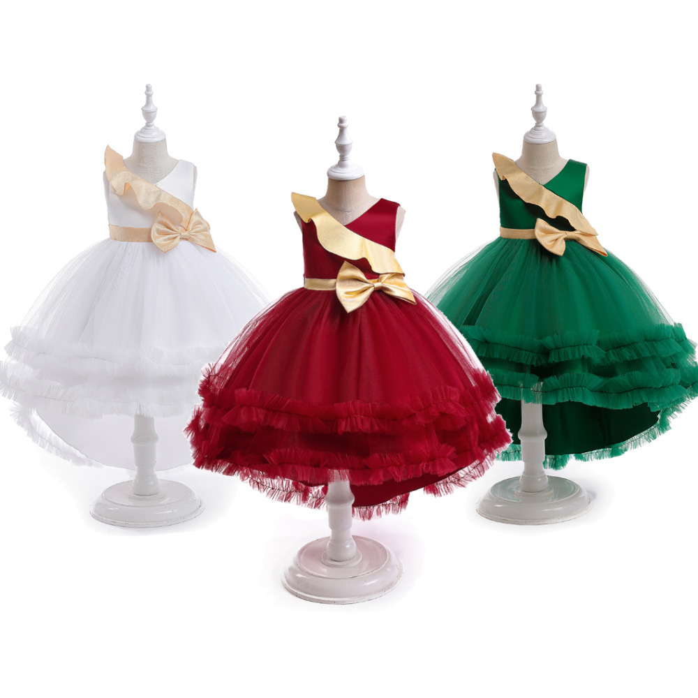 2024 Comercio exterior nuevo vestido de Navidad para niños ropa de Navidad niñas impreso mono vestido de princesa