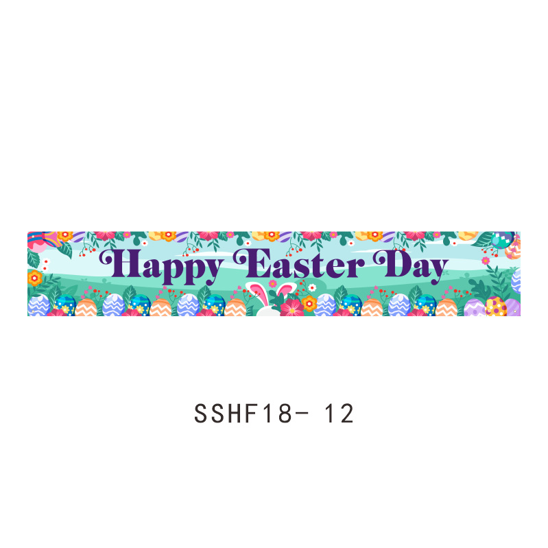 Banderas de Pascua transfronterizas, decoraciones de fiestas navideñas, banderas colgantes, huevos, conejitos, diseño de patio, banderas, pancartas personalizadas
