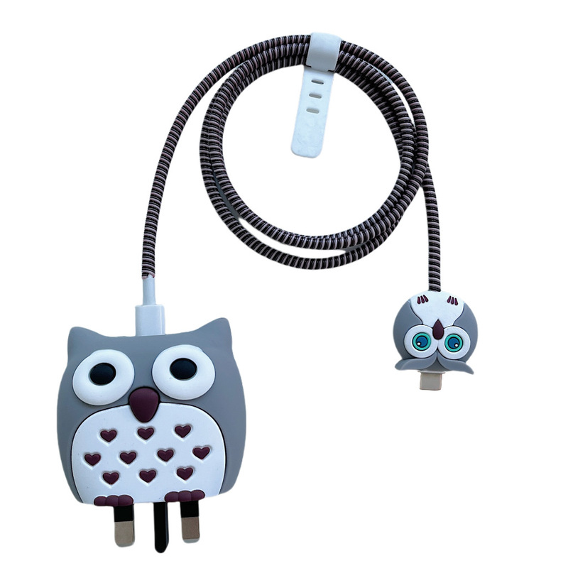 Samsung SAMSUNG 英国標準 25W 充電器漫画フクロウデータケーブルバイトワイヤーラップロープセットに適しています。|undefined