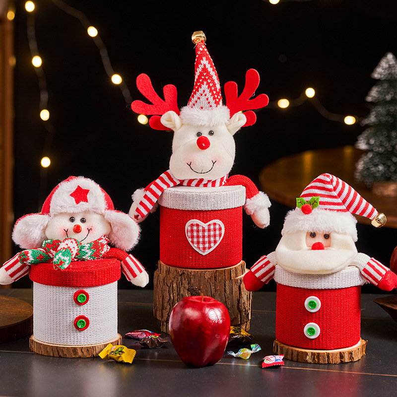 Regalos de Navidad, bolsas de embalaje de manzanas, cajas de regalo de Nochebuena de Papá Noel, dulces para niños, regalos creativos