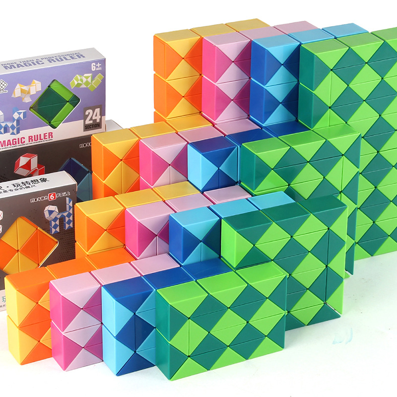 Twist Cube - 24/36/48/72 Piece Modular Origami STEM Toy for Kids, Magnetic 3D Puzzle & Math Spatial Training Gift