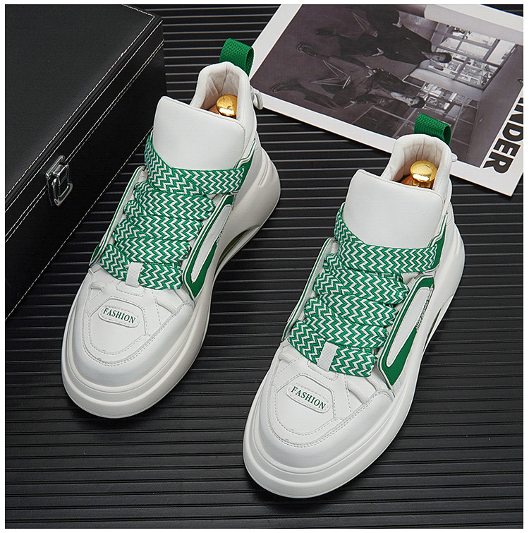 Herrenschuhe, kurze Herrenstiefel, trendige Freizeitschuhe, dicke Sohlen, kurze Jugendstiefel, modische High-Top-Sneaker, Martin-Stiefel für Herren_voghion.com