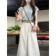 Summer New Sweet Joker Small Flying Sleeve Lapel Shirt Elegant Fashion High Waist Skirt Two-piece Suit Women