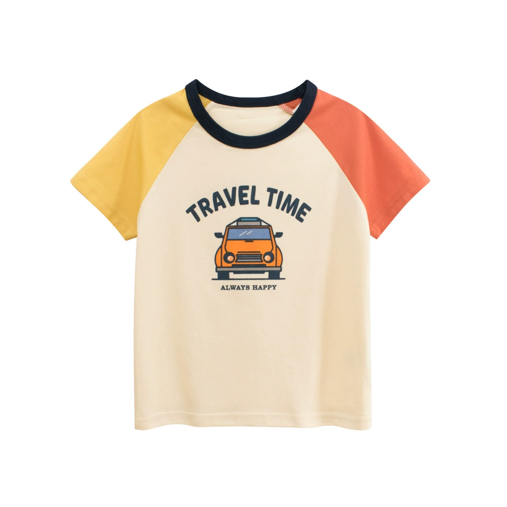 Summer children's cartoon short sleeve T-shirt for boys, western style, children's clothing