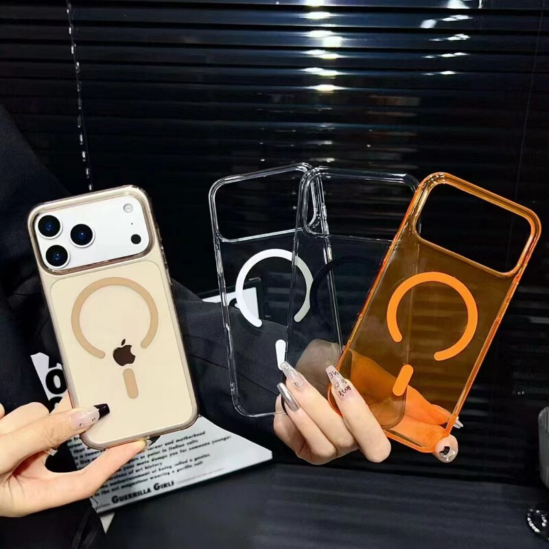 适用iPhone17PROMAX手机壳超薄高清PC透明磁吸苹果16简约防摔|undefined
