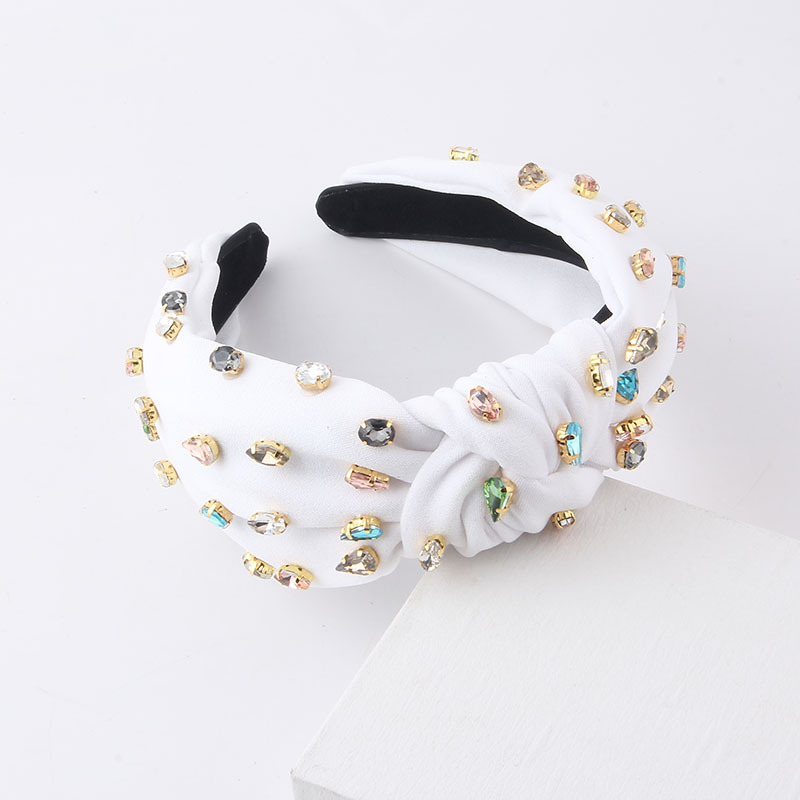 Baroque Style Geometric Cloth Inlay Artificial Rhinestones Hair Band display picture 7