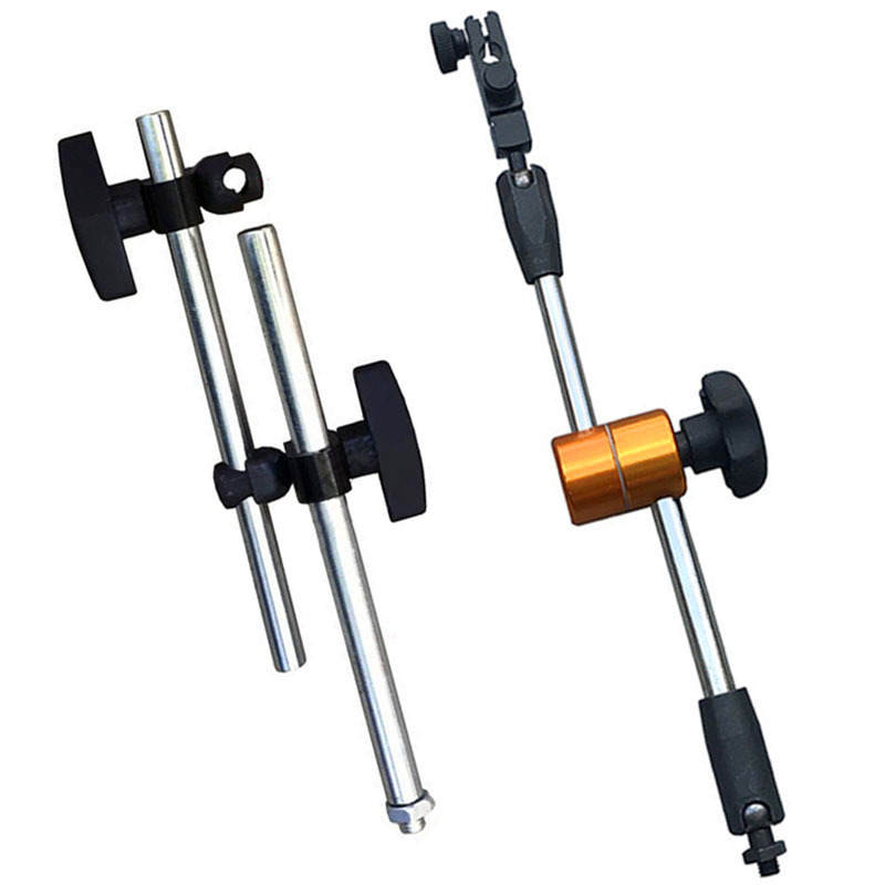 万向表杆磁性表座配件支架带微调百分表夹持杆机械单表杆2件