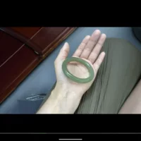 Jiyutang Синьцзян Hetian Jade Изысканный Hetian Yubing Lake Водный браслет без трещин микро-хлопок
