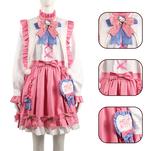 Fifth Person Cosplay Costume, Sanrio Superstar Collaboration, Gardener Emma Woods Cosplay Lolita Fashion