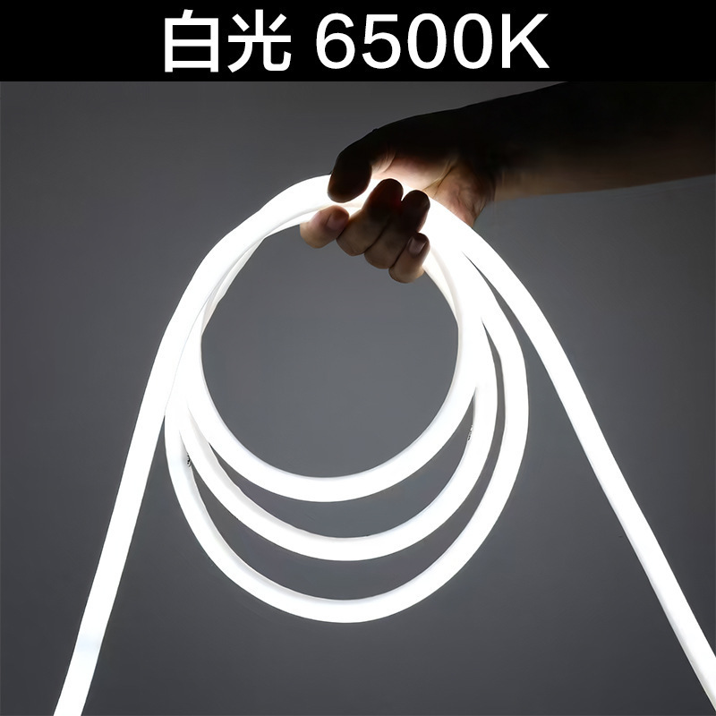 led柔性220V360度圆形发光灯带高亮120灯户外防水亮化广告霓虹灯|undefined