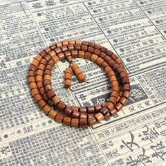 雷擊棗木桶珠佛珠手串8mm108顆老料深色手持手工打磨老料直播貨源