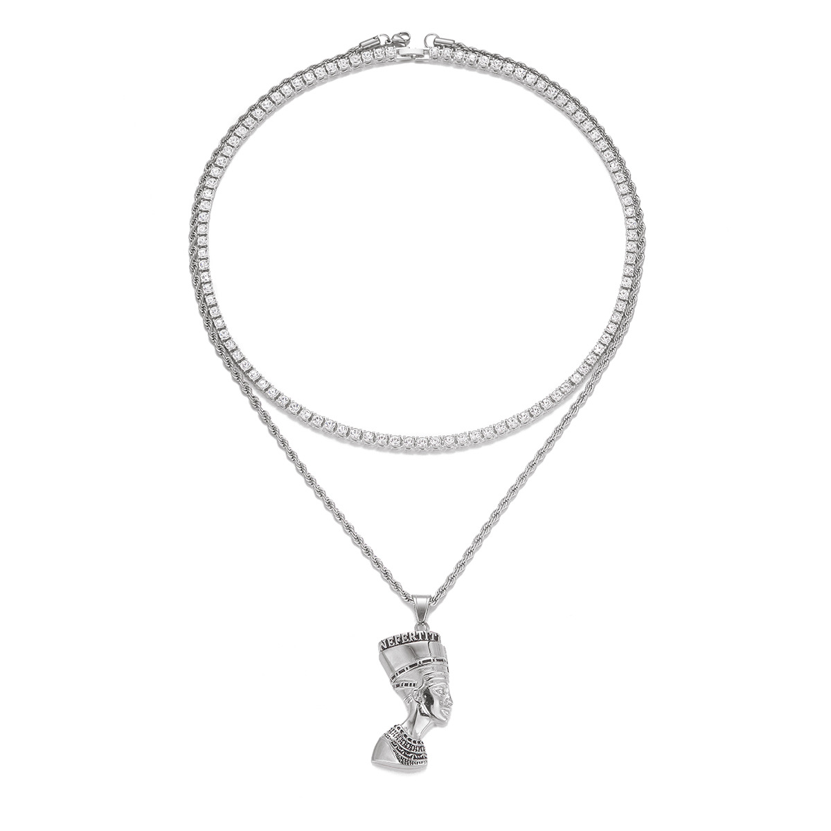 Pharaoh Pendant Necklace Set Personalized Hip Hop Style_voghion.com