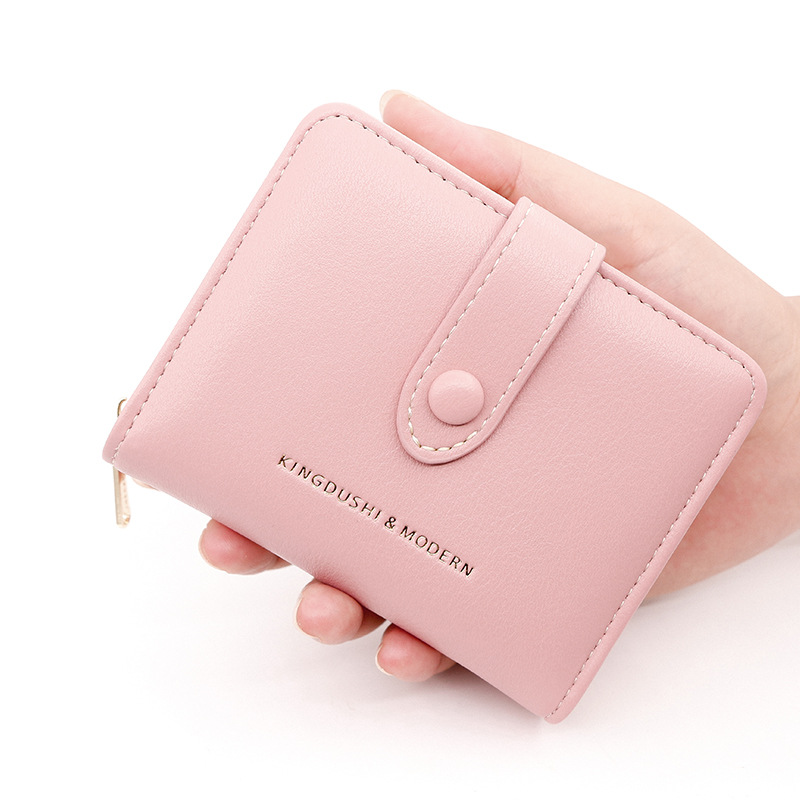 Nueva cartera transfronteriza de las mujeres simple cremallera corta cartera de la muchacha bolsa de cremallera monedero pequeña cartera fresca
