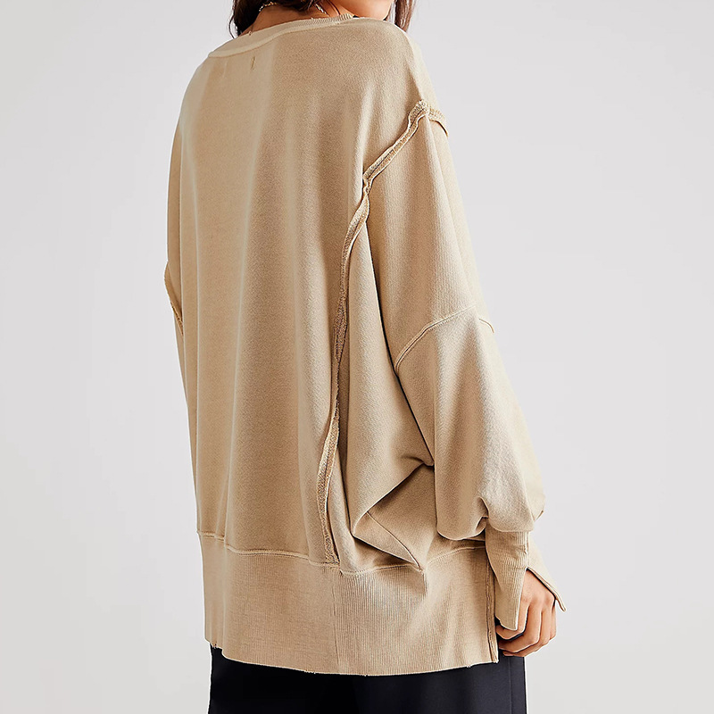 Women's Sweatshirt Oversized Knit Top For Autumn And Winter_voghion.com