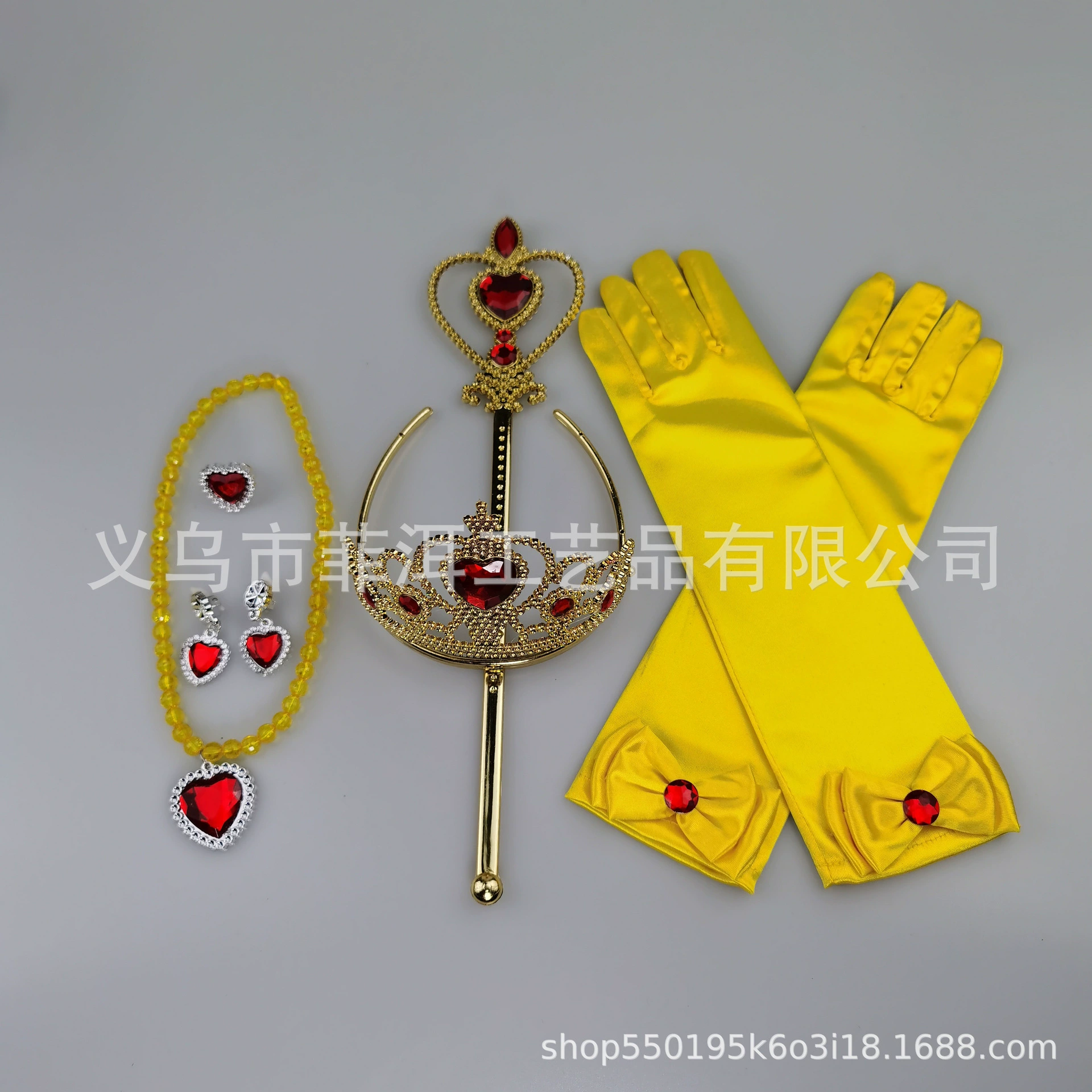 Замороженные европейские и американские партийные шоу Принцесса Шесть штук Кольцо Серьги Ожерелье Волшебная палочка перчатки Корона Набор