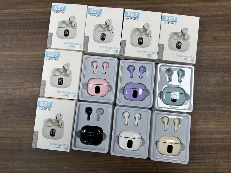 クロスボーダー人気X87入耳式無線bluetoothイヤホンTWS超長航続電気めっきデジタルスクリーン高品質|undefined