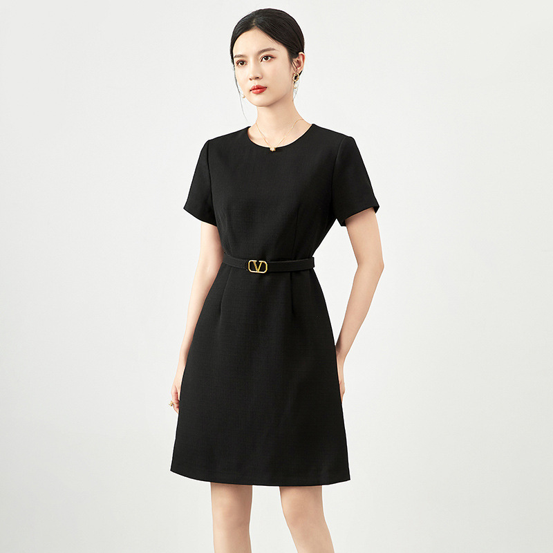 Đầm suông nữ midi tay ngắn họa tiết hoa nhí — 2415613 - Hạnh chi tiết 2