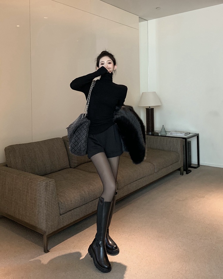 Solid Color Casual Fleece Cashmere Warm Winter Spring Autumn Leggings Pantyhose Tights display picture 8