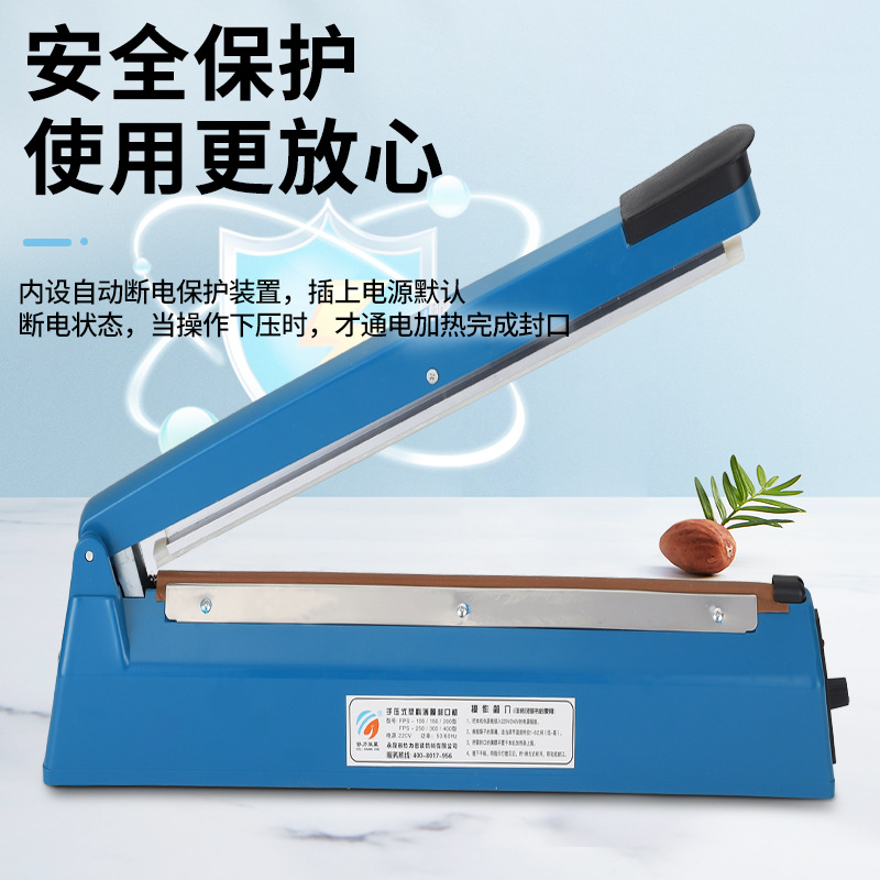 FUENTE Fábrica 400 tipo máquina de sellado de presión de mano máquina de sellado de bolsas de plástico máquina de sellado de plástico máquina de envasado de papel de aluminio de té