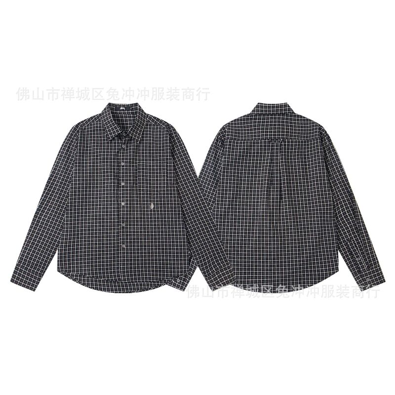 原标stu斯图经典火焰黑八印花翻领短袖衬衫 25夏季新款男女同款|undefined