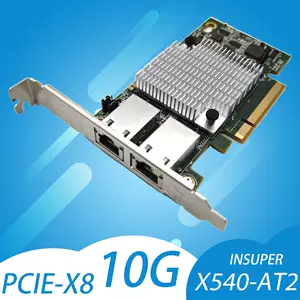 อะแดปเตอร์เครือข่ายแบบสองพอร์ต 10 กิกะบิต รุ่น Langchao พร้อมพอร์ตจ่ายไฟ 10G X540-T2 รองรับการทดสอบแพ็กเกจและ NAS ของ Qunhui เป็นต้น