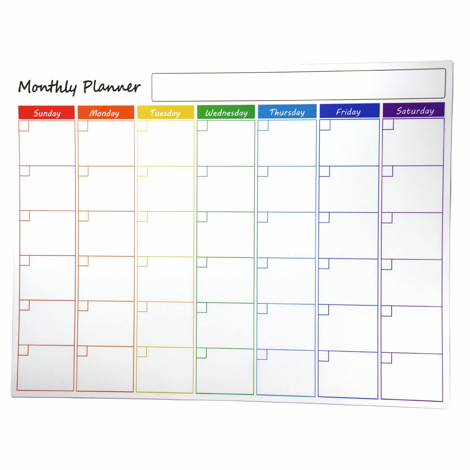 PET擦寫膜創意簡約月周日曆英文計劃表 多功能磁性好習慣畫板