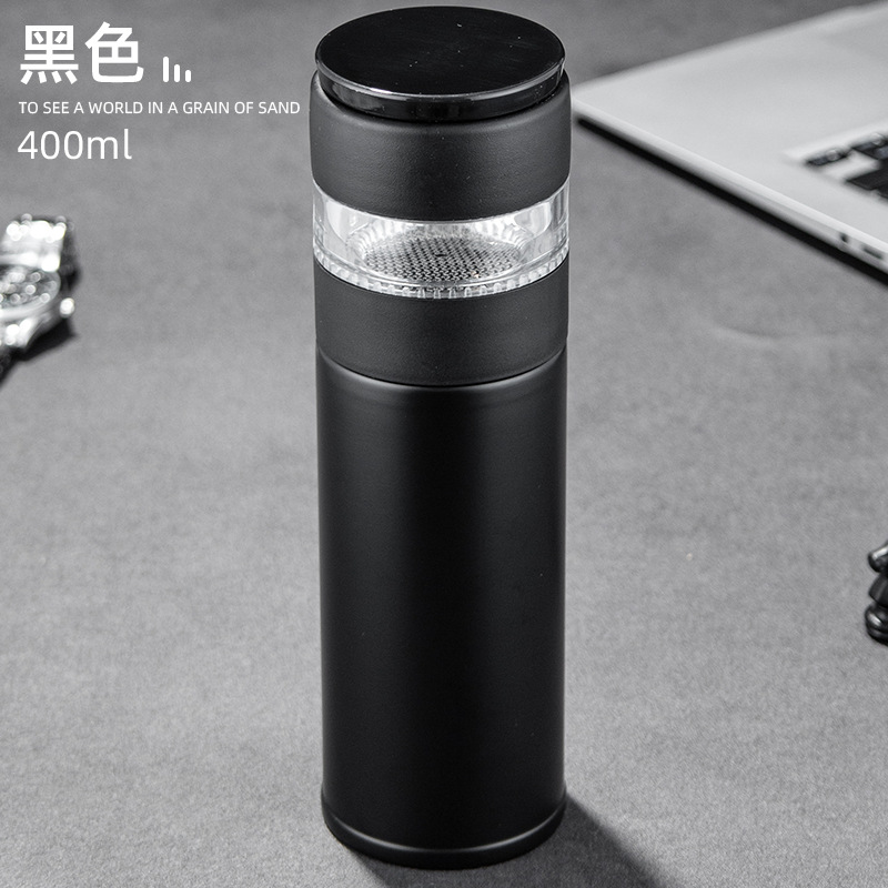 Taza de vacío de acero inoxidable 304 de alta gama Taza de té de separación de té Pantalla de temperatura inteligente Taza de vacío de hombres de negocios portátiles