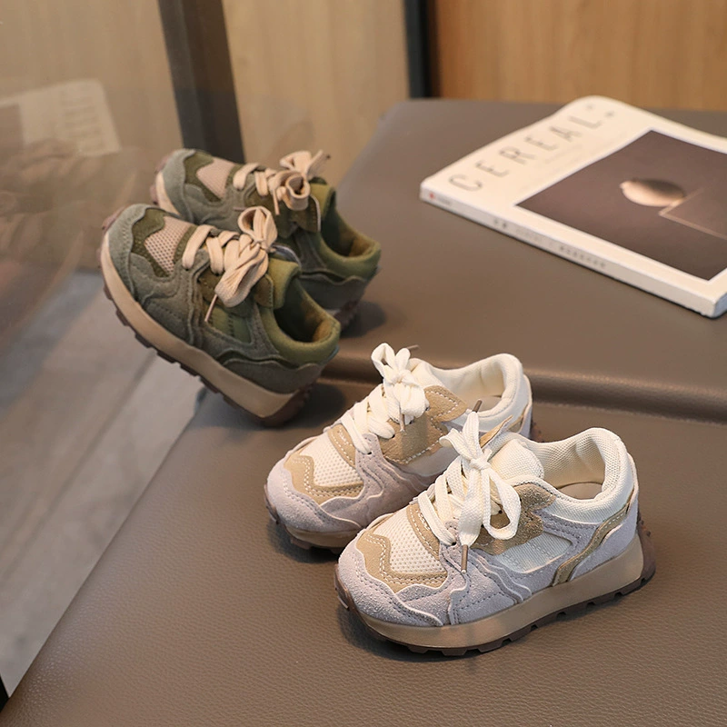 Весенние и осенние новые детские ретро-кроссовки для мальчиков и девочек