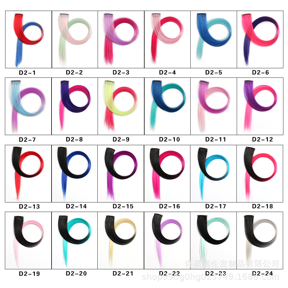 Perucas de color teñido bicolor tricolor orejas teñido una pieza de teñido extensión de cabello fábrica de pelucas en stock al por mayor