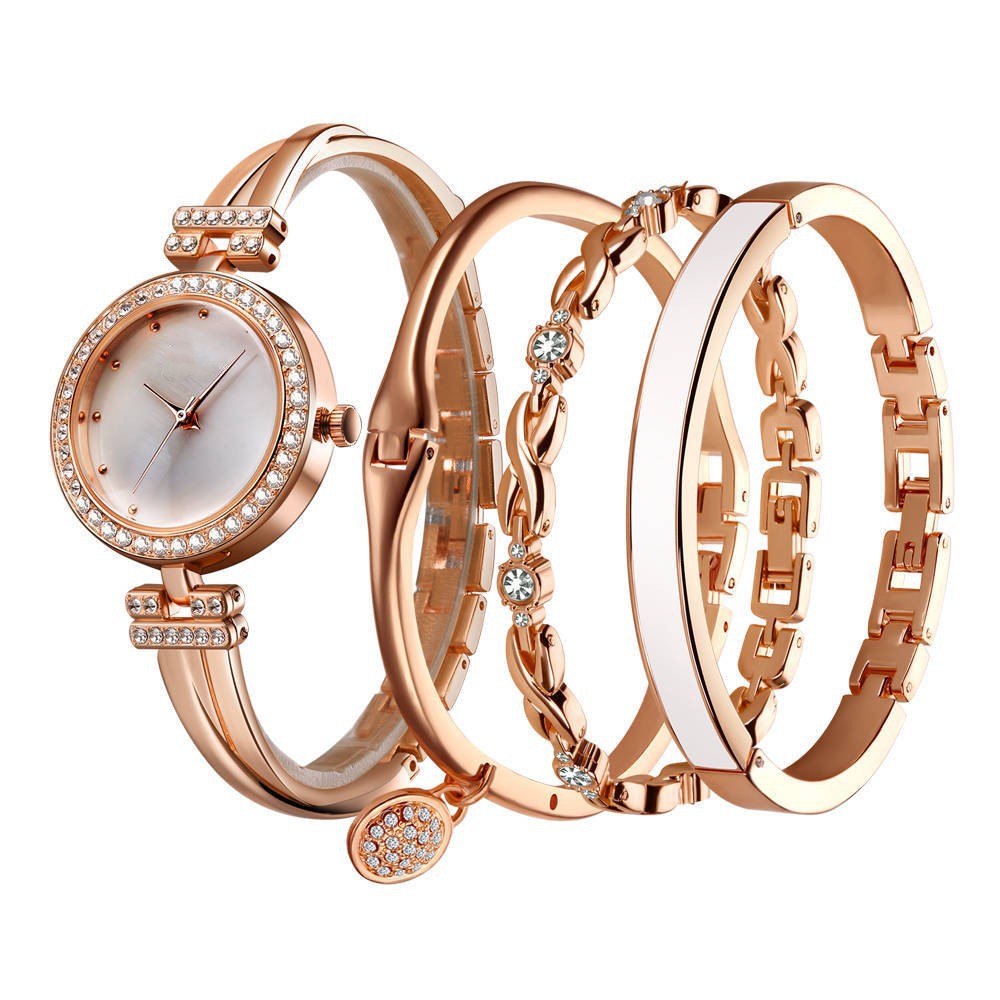 Casual Modern Style Solid Color Jewelry Buckle Quartz Women's Watches display picture 3