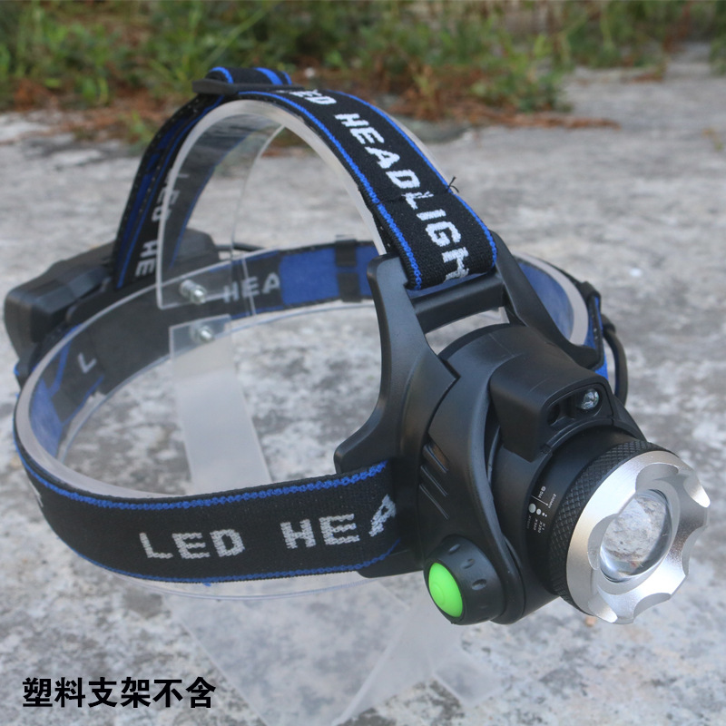 L2绿光头灯 V9伸缩变焦挥手感应USB充电18650可更换锂电池铝合金