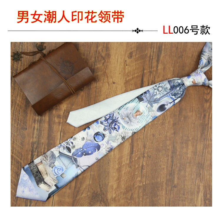 Trajes de hombre corbata rendimiento casual impresión digital accesorios de moda hip hop corbata floral image 12
