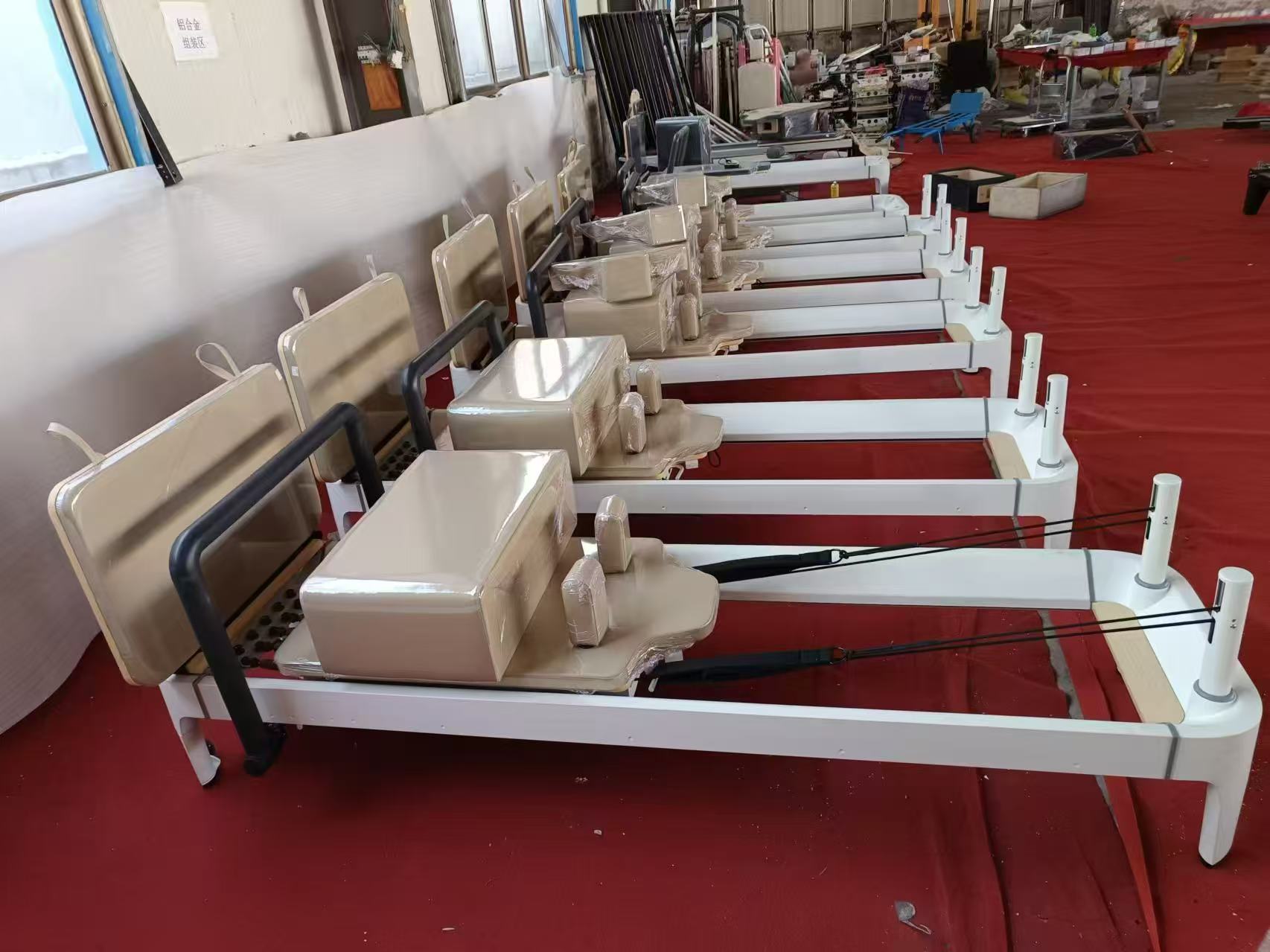 Cama de Pilates de Aleación de Aluminio Manliqiu, Pequeña, Blanca, Comercial, para Estudio de Yoga, Equipo Grande de Pilates