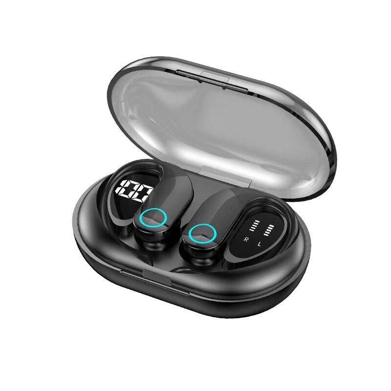 F9 New Model Private Mold Cross-Border E-Commerce Dual-Ear Digital Display Tws 5.0 Bluetooth Earphones with Power Bank Function