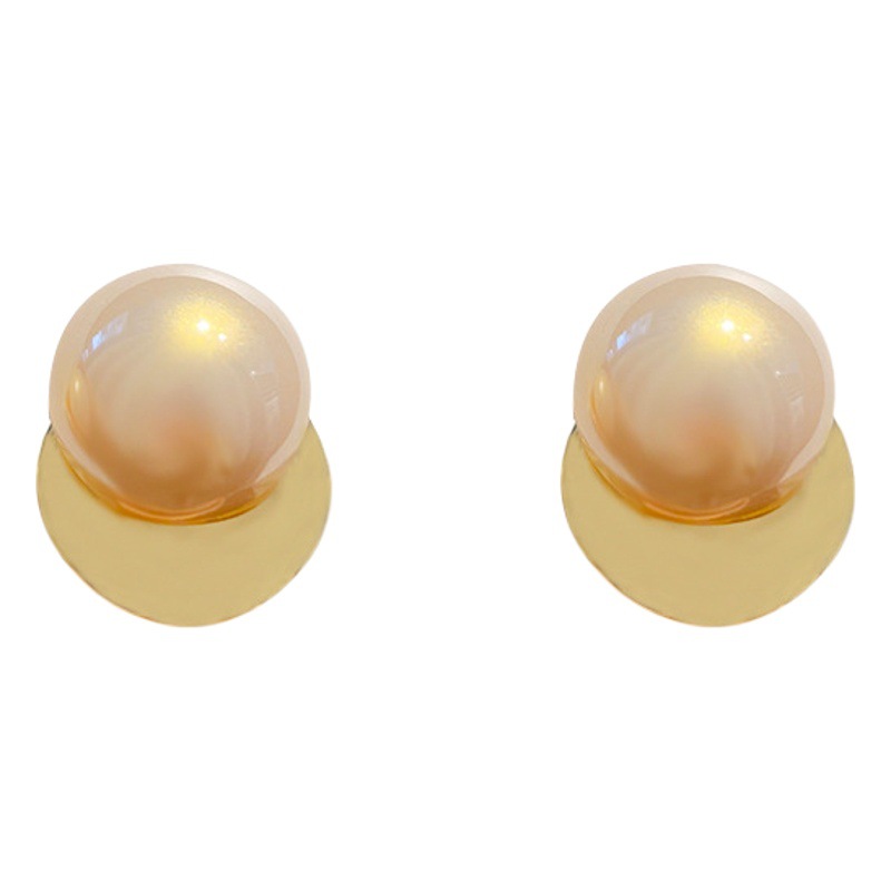 Aguja de plata círculo trenzado perla Stud pendientes francés elegante de alto grado temperamento pendientes moda nuevos pendientes al por mayor para las mujeres