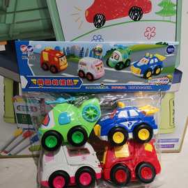 奥海高品质惯性超级救援队珀利卡通汽车玩具批发儿童四驱耐摔超市
