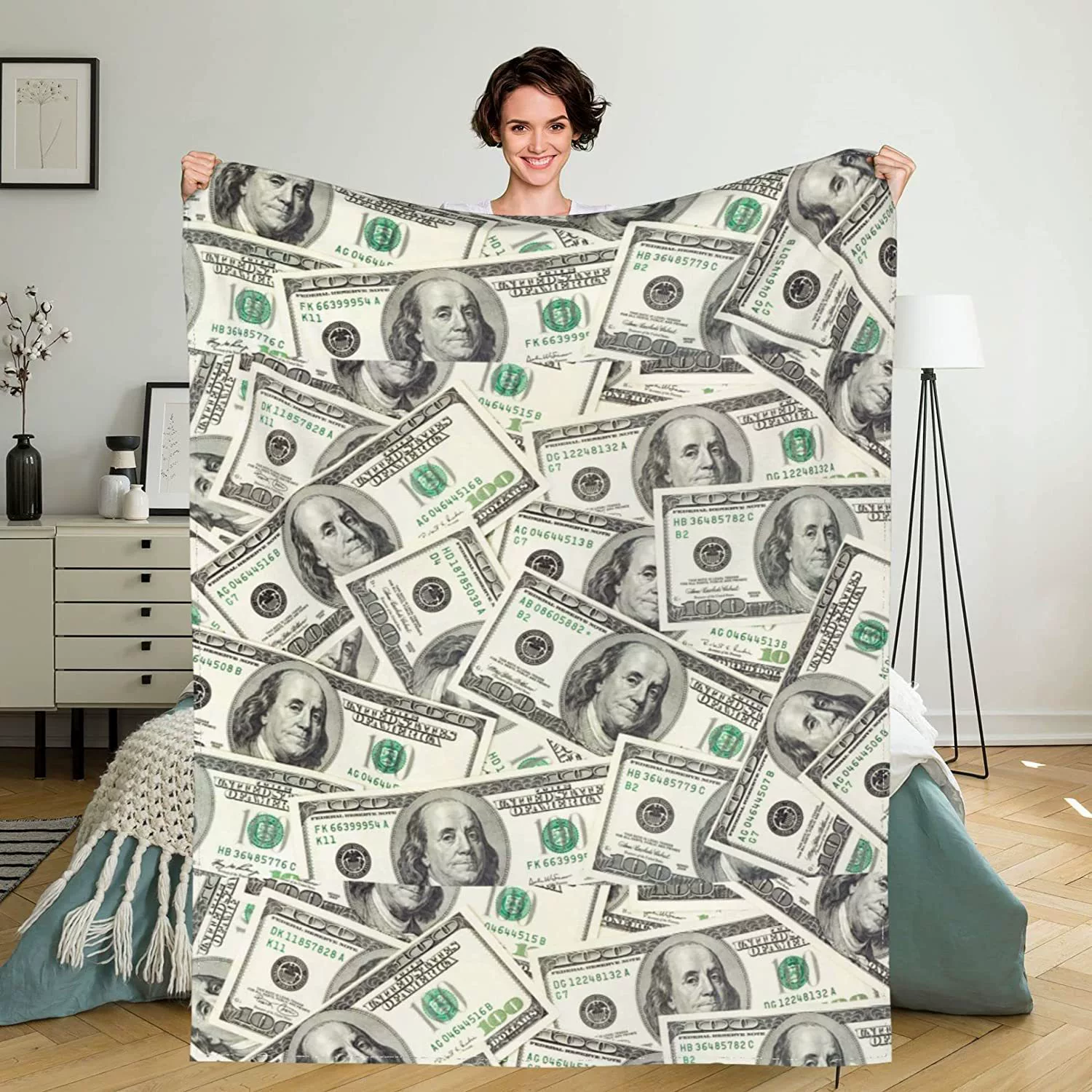 Новинка одеяло на миллион долларов, двустороннее фланелевое одеяло для дивана, офисное одеяло для обеденного перерыва, индивидуальное