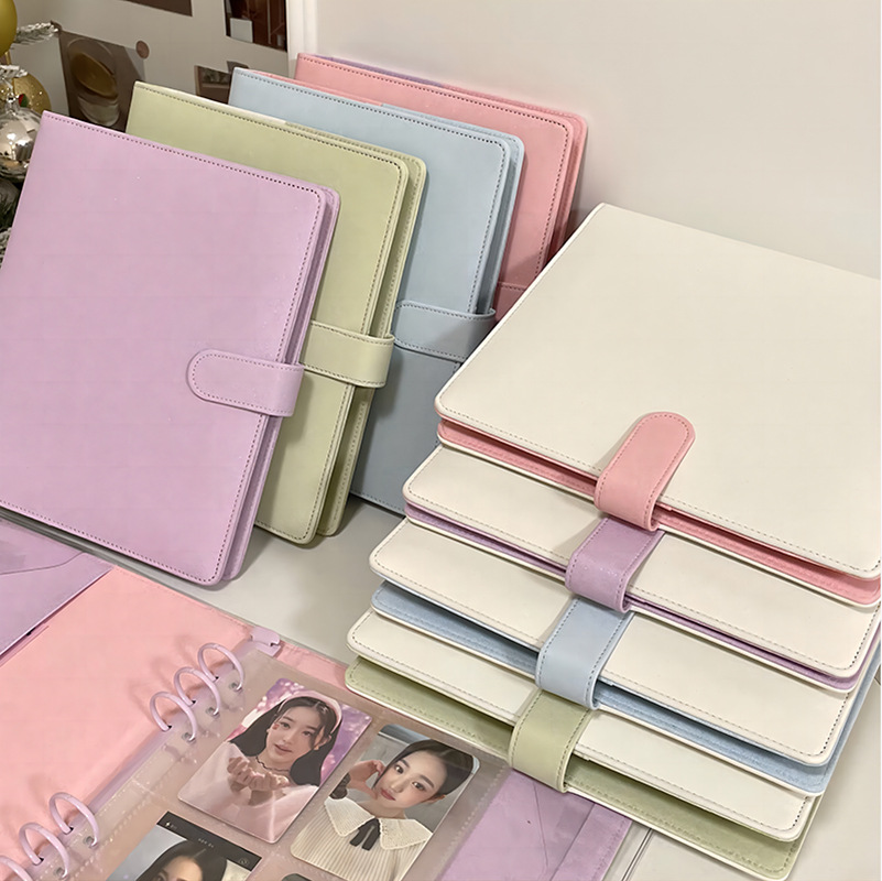 Starry Sky Color Matching Pu Book Loose-leaf Star Chasing Album Widened Loose-leaf Gu Ka Ben Aidou Album Mini Truck Storage Book display picture 1