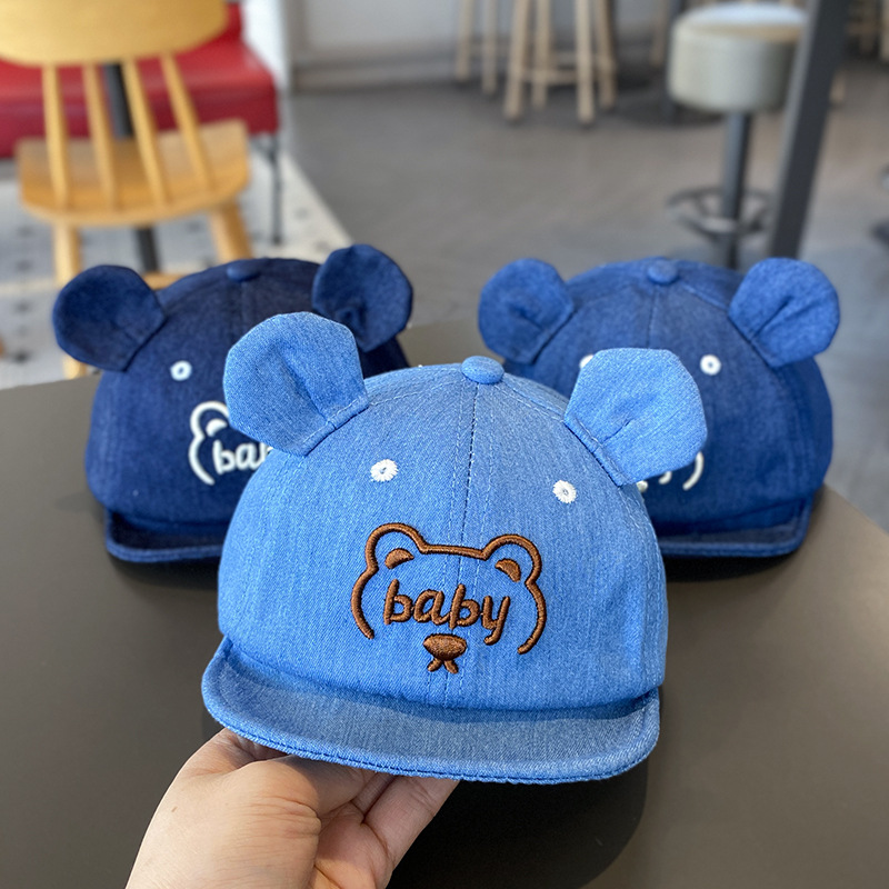 Sombreros para bebés primavera y otoño delgados bebés gorra de béisbol boca de pato bebé vaquero hombre tesoros al aire libre de la marea de niños