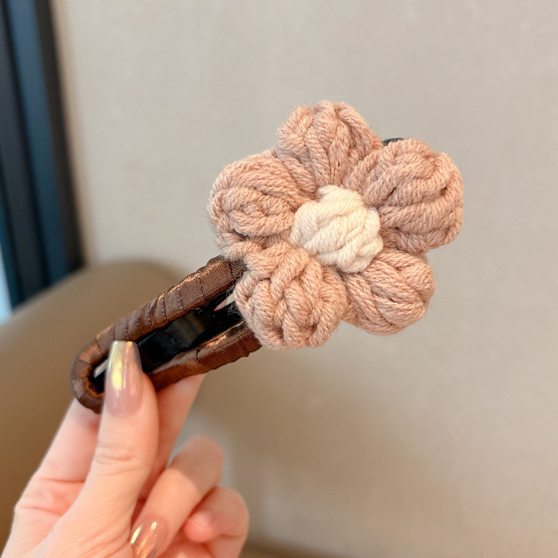 Flores grandes clip de boca de pato para mujeres cabeza trasera clip de cabello de alta sensibilidad más clip lateral agarrar clip de cabello