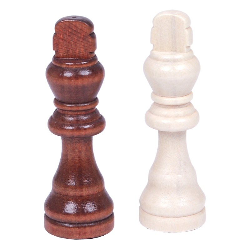 Cross-border foreign single solid wood wooden chess pieces accessories 1 2 3 inch chess chess children