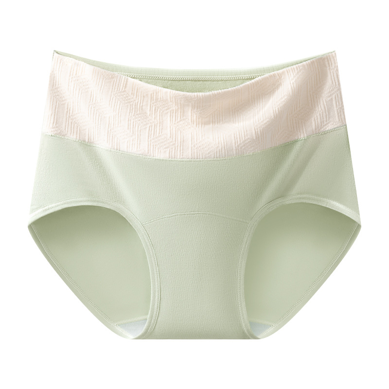 Ladies de cintura alta, algodón de algodón puro, antibacteriano, sin costuras, abdomen, caderas, barriga pequeña, pantalones cortos para niñas, talla grande, refrescante