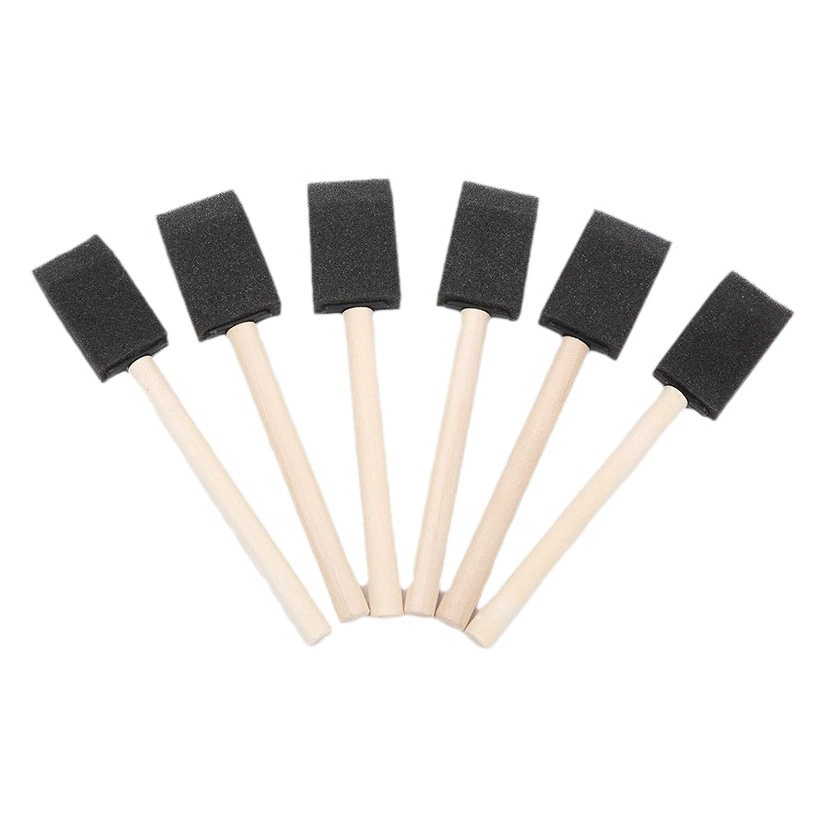 Деревянная ручка черная губчатая кисть детская DIY граффити губка Лопата Живопись Кисть производители оптовая кисть для затенения