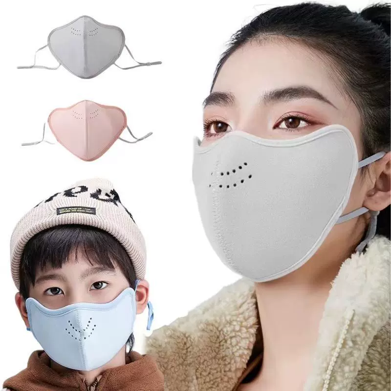 秋冬澳绒保暖亲子口罩高颜值骑行防寒透气护眼角防晒面罩工厂现货